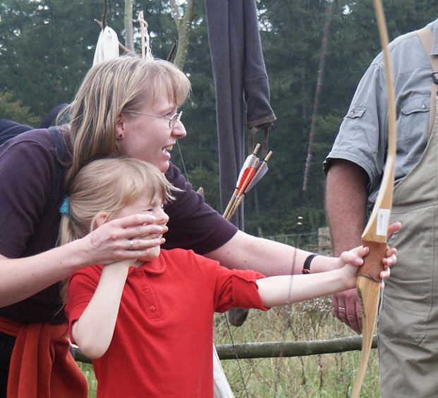 Beim Bogenschiessen